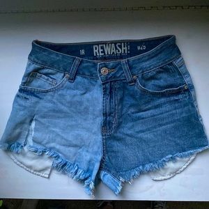 Rewash two toned denim shorts size 25